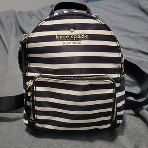 Kate Spade Black and White Striped Men's Bag